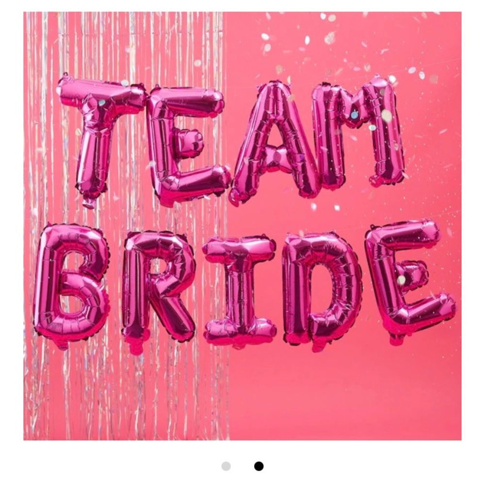 Ginger Ray Team Bride Hot Pink Balloon Bunting